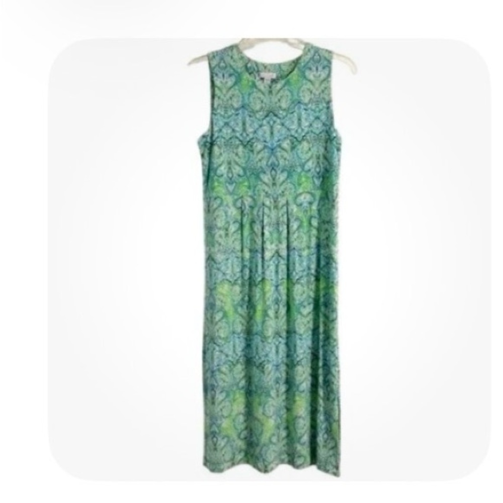 J.Jill Green Paisley Maxi Dress